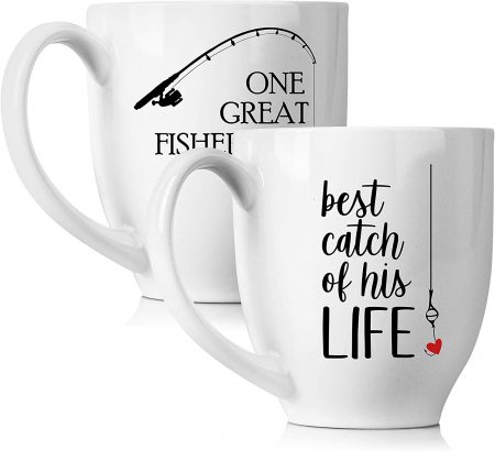 One Great Fisherman Best Catch Of His Life Coffee Mugs Set