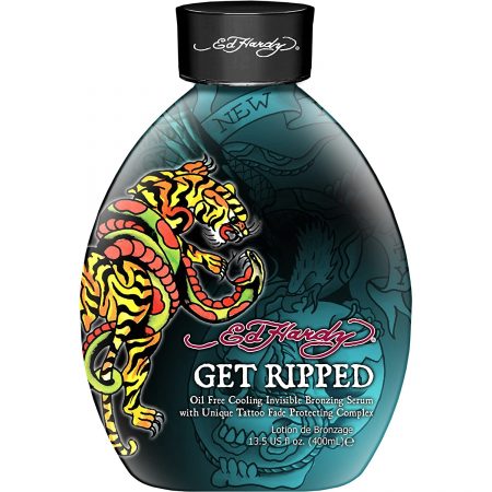 EH Get Ripped Cooling Bronzer Tattoo Fade Protection Tanning Lotion 13.5 Oz.