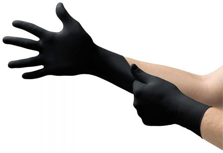 Microflex MK 296 Black Disposable Nitrile Gloves