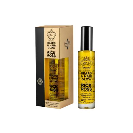 RICH By Rick Ross Luxury Beard & Hair Glow For Men With Argan & Almond Oil