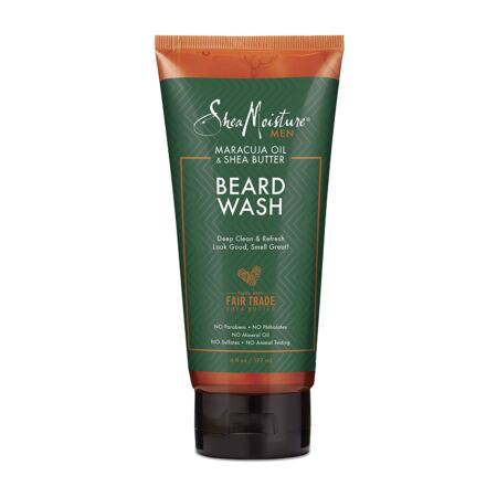 SheaMoisture Beard Wash For A Full Beard Maracuja Oil & Shea Butter To Deep Clean And Refresh Beards 6 Oz