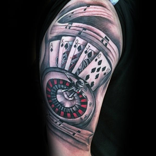 Gambling Sleeve by Ryan El Dugi Lewis TattooNOW