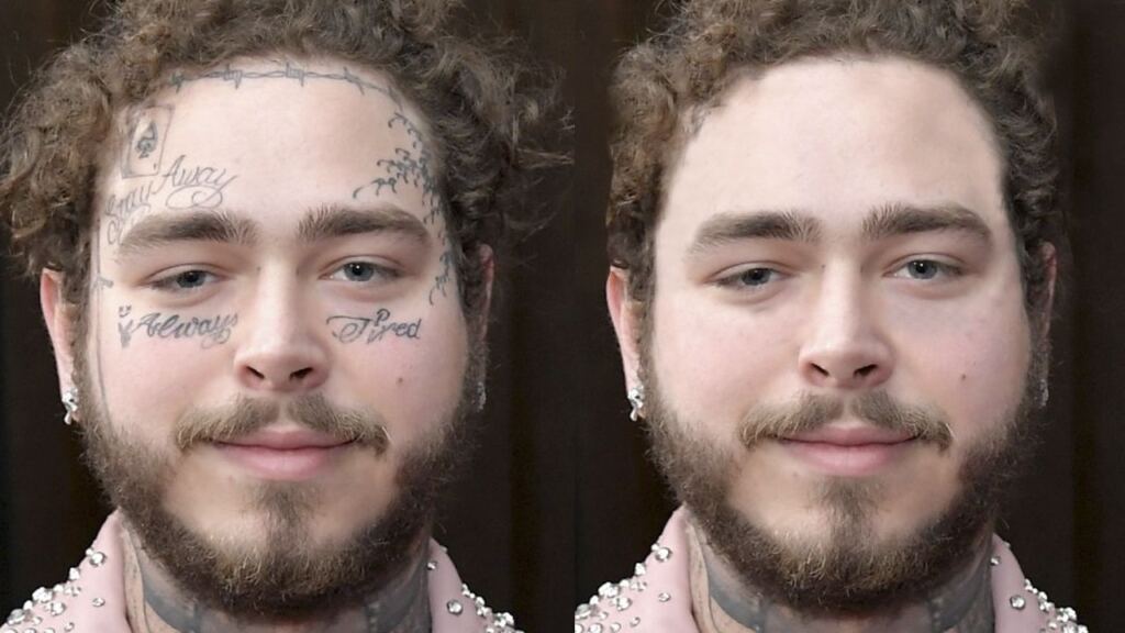 9 Cherry Blossom Tattoo On Right Face