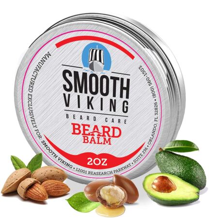 Beard Balm For Men Smooth Viking Beard Balm With Essential Oil & Beeswax (2 Oz)