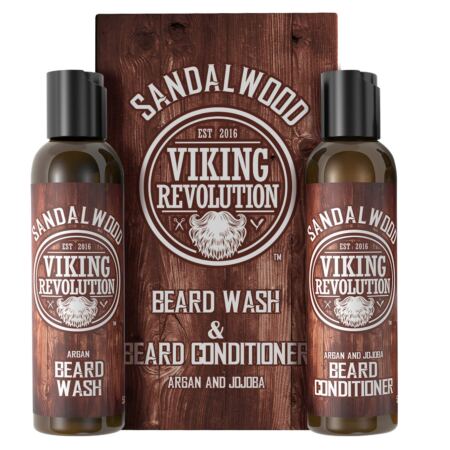 Beard Wash & Beard Conditioner Set WArgan & Jojoba Oils