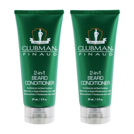 Clubman Pinaud 2 In 1 Beard Conditioner And Face Moisturizer, 3 Oz X 2 Pack
