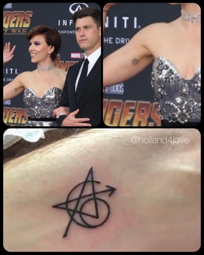Scarlett Johansson Avengers Logo Tattoo