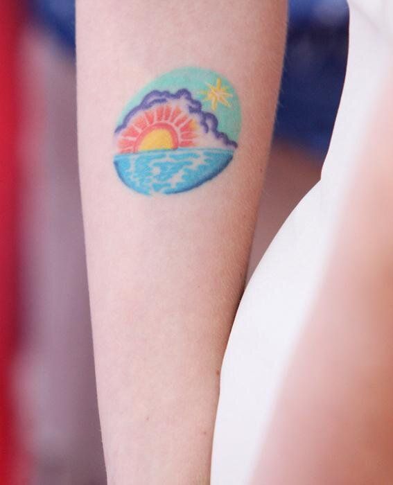 Sunrise Tattoo Scarlett Johansson