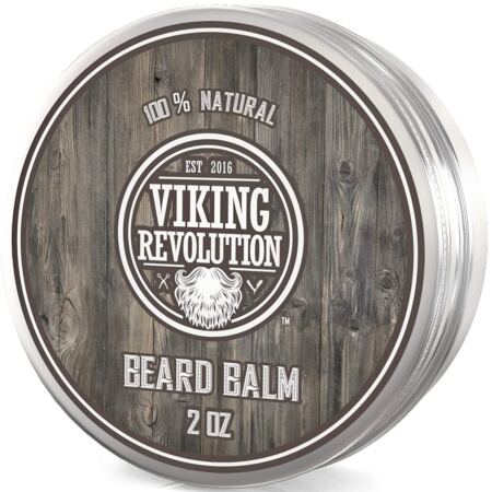 Viking Revolution Beard Balm All Natural Grooming Treatment With Argan Oil & Mango Butter