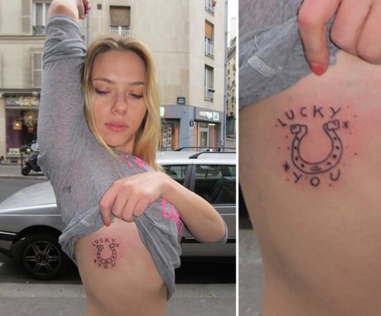 Lucky You Horseshoe Tattoo Scarlett Johannson