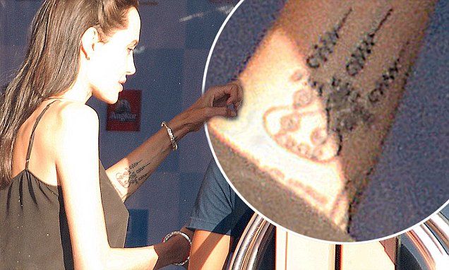 Buddhist Swirls Angelina Jolie Tattoo