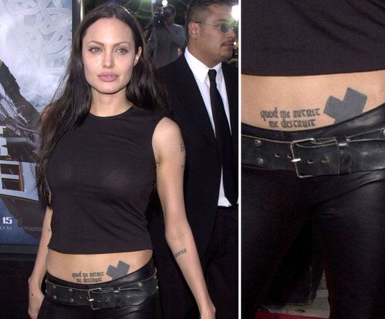 Cross Angelina Jolie Tattoo