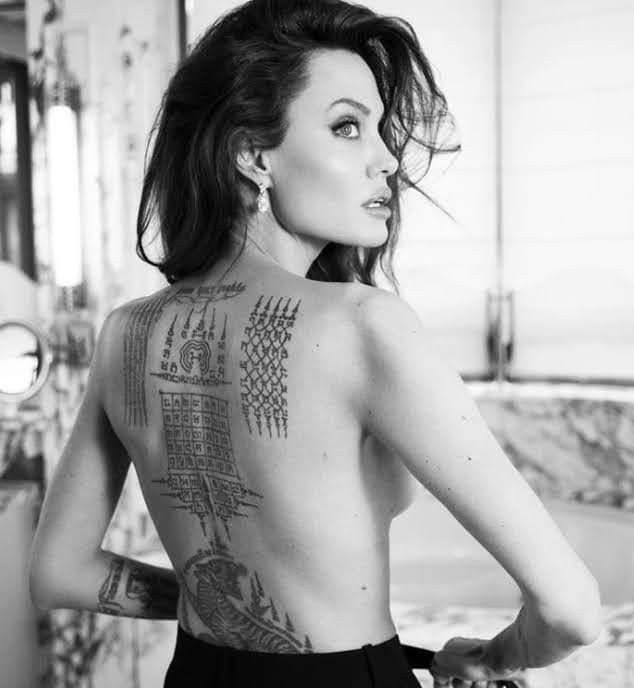 21 Exquisite Angelina Jolie Tattoos With Meanings 2022 From Old Designs To The New Cover Ups 