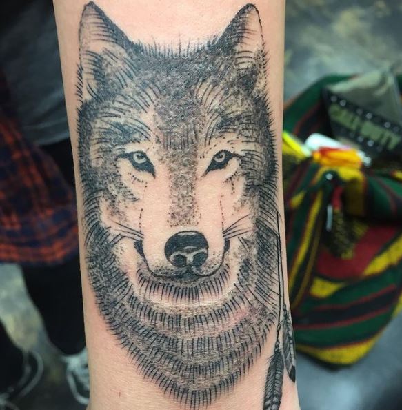 Paris Jackson Tattoos Wolf