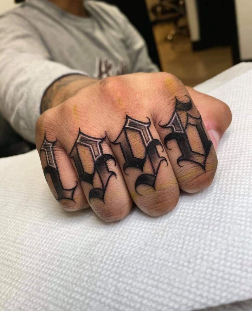 Knuckle Tattoos 147