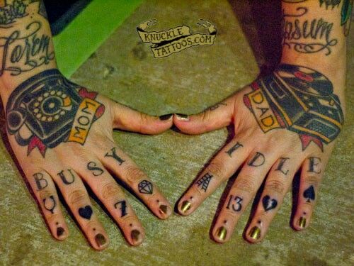 Knuckle Tattoos 48