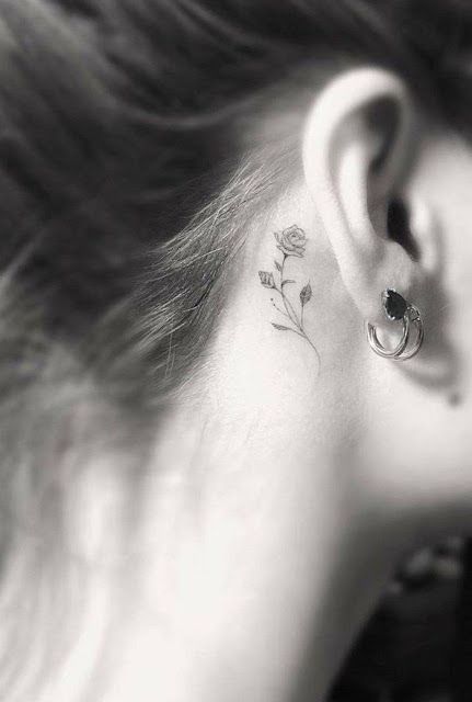 Behind The Ear Tattoos Designs 1