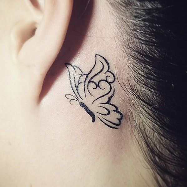 Behind The Ear Tattoos Designs 13