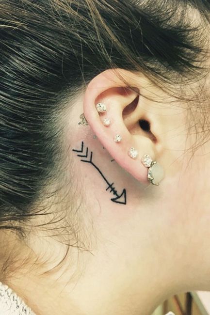 Behind The Ear Tattoos Designs 19