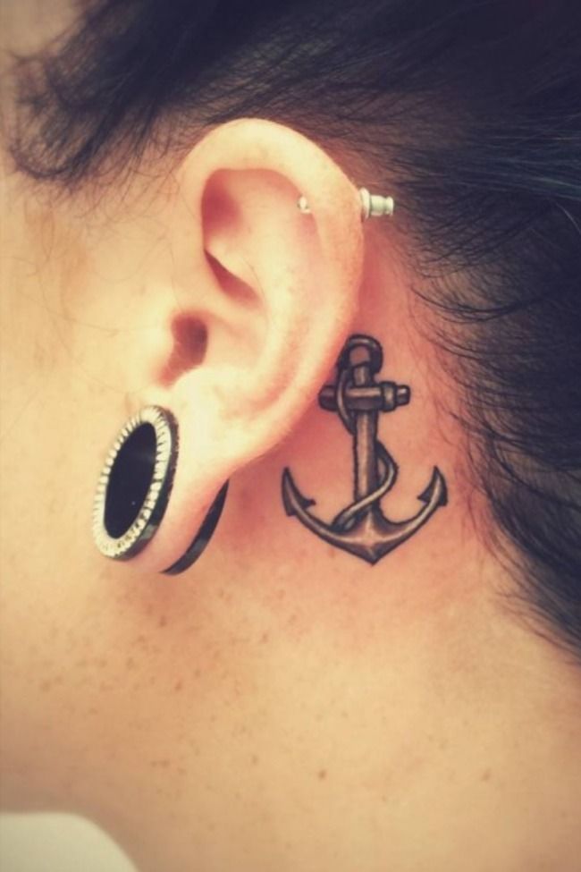 Behind The Ear Tattoos Designs 22