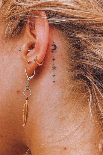 Behind The Ear Tattoos Designs 37
