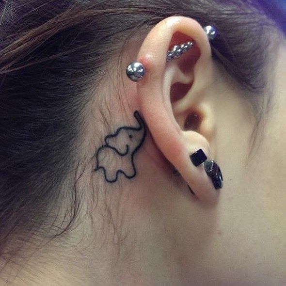 Behind The Ear Tattoos Designs 43