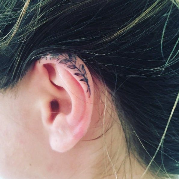 Behind The Ear Tattoos Designs 45