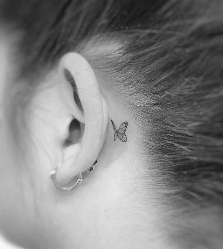 Behind The Ear Tattoos Designs 47