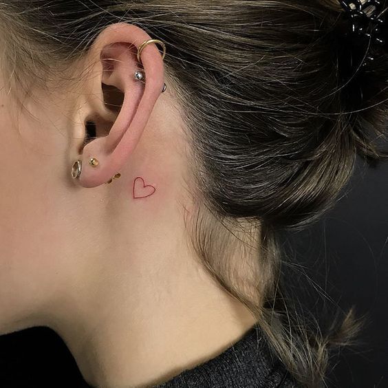 Behind The Ear Tattoos Designs 7