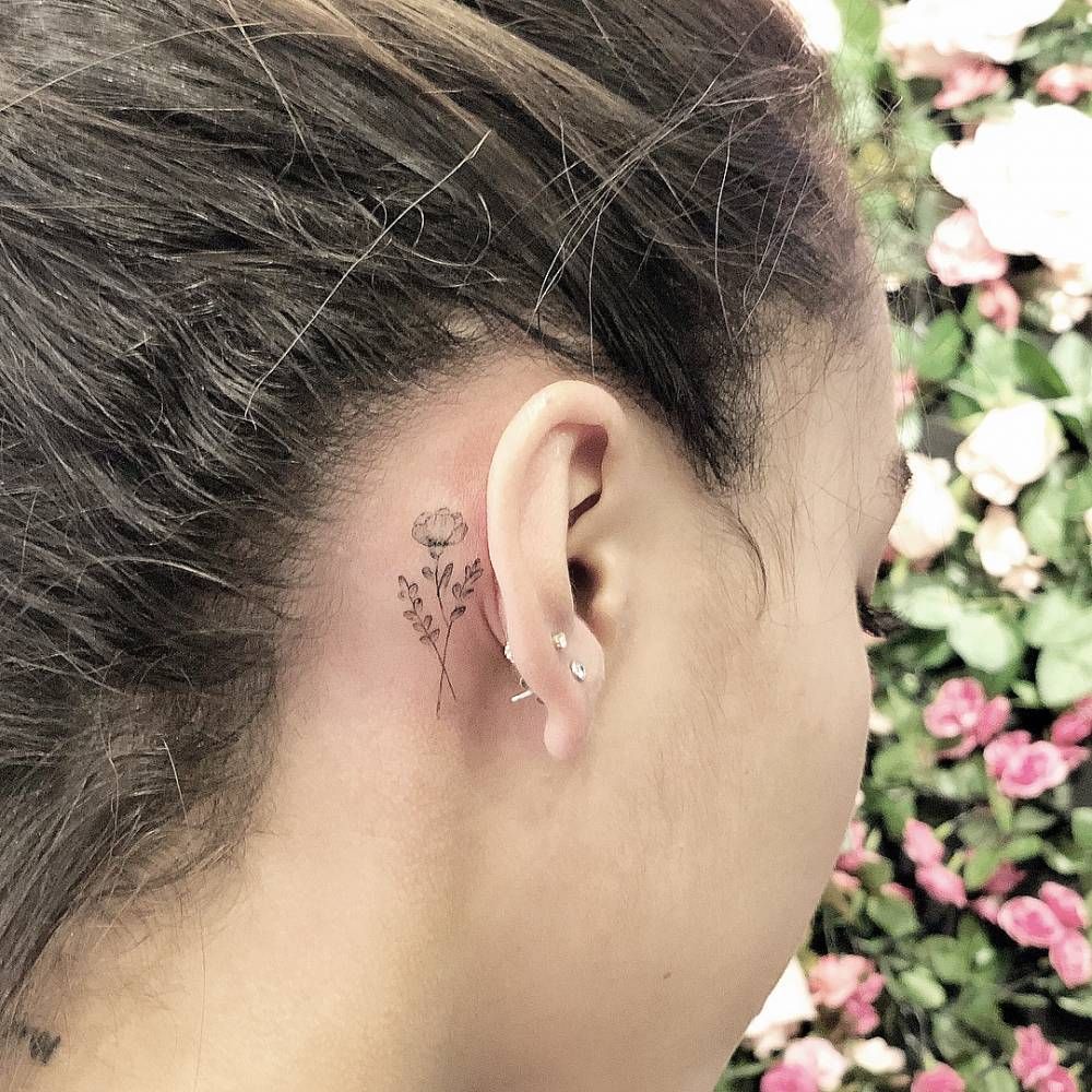 Behind The Ear Tattoo 104