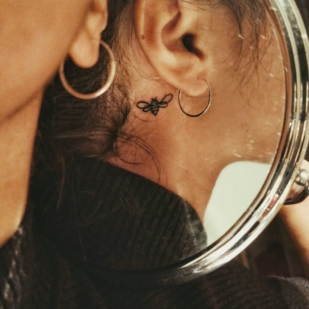 Behind The Ear Tattoo 107