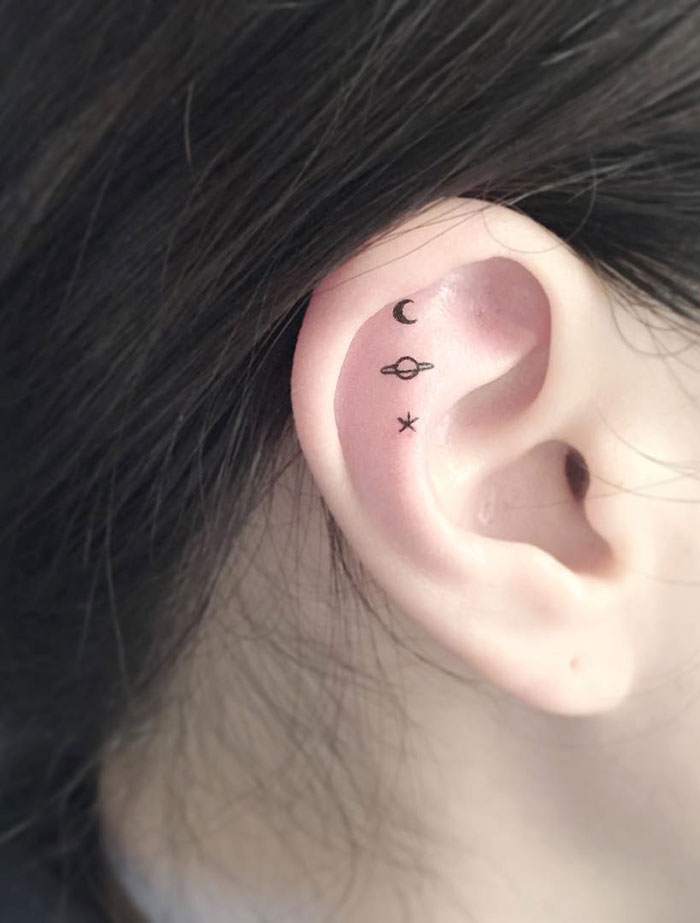 Behind The Ear Tattoo 13