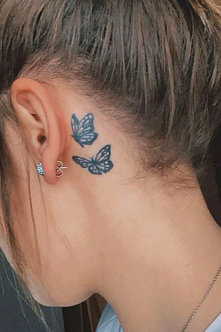 Behind The Ear Tattoo 14
