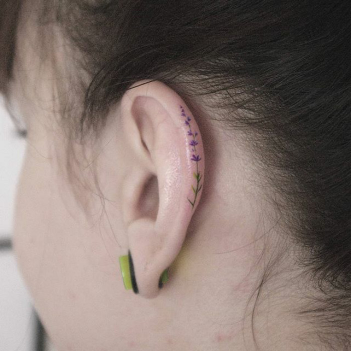 Behind The Ear Tattoo 16