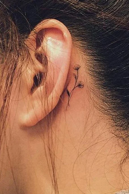 Behind The Ear Tattoo 17