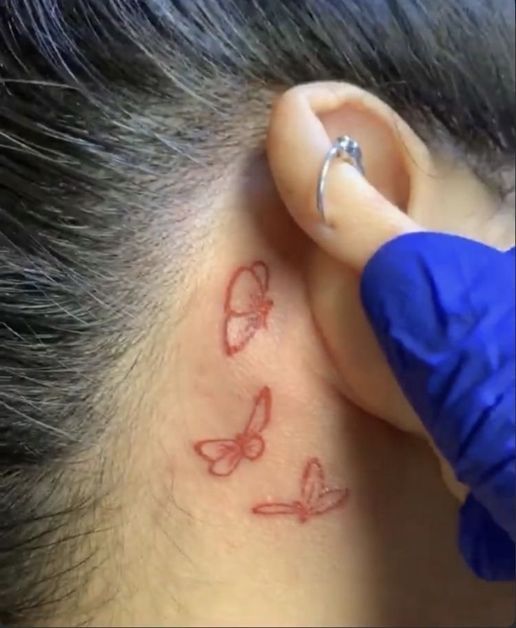 Behind The Ear Tattoo 19