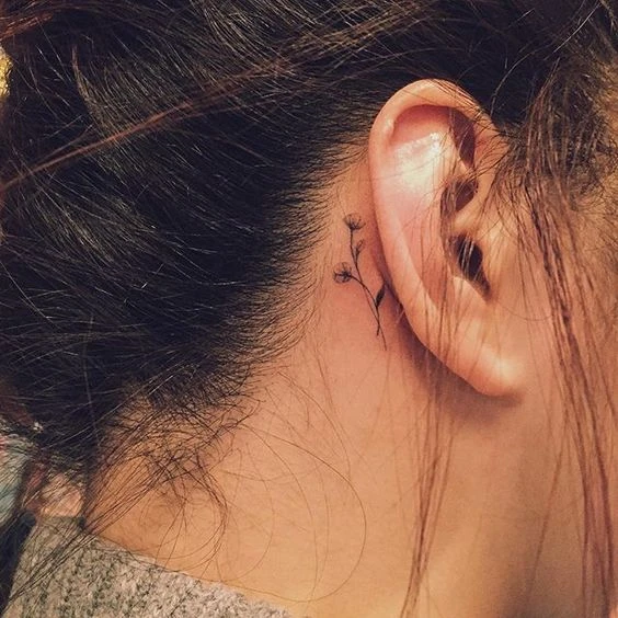 Behind The Ear Tattoo 21