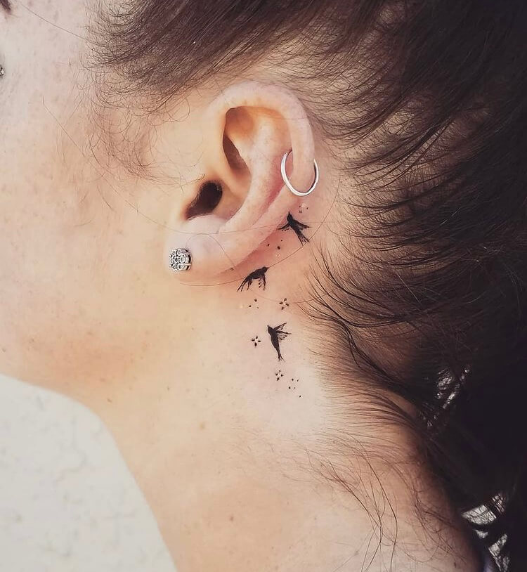 Behind The Ear Tattoo 22