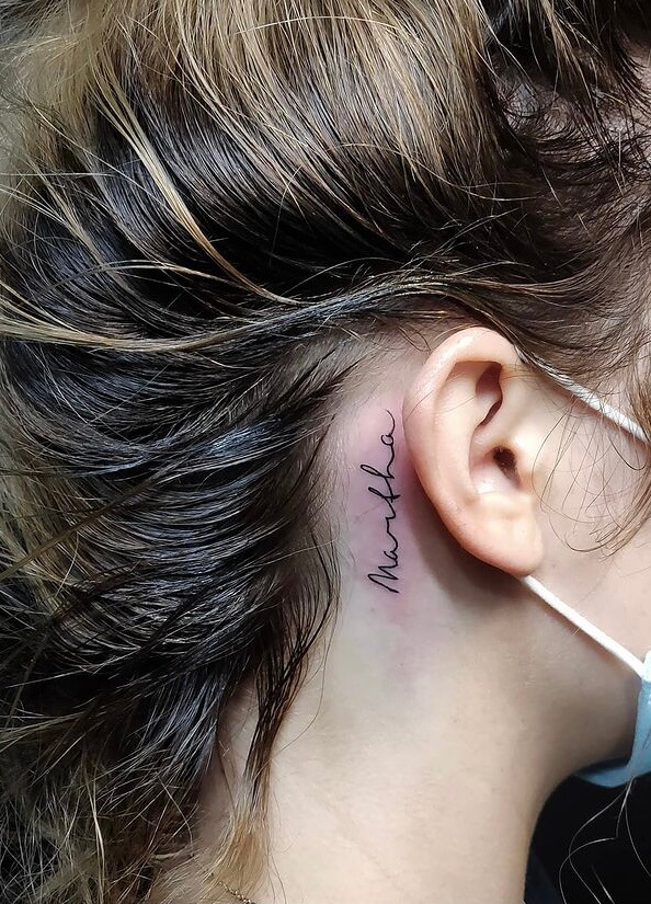Behind The Ear Tattoo 29