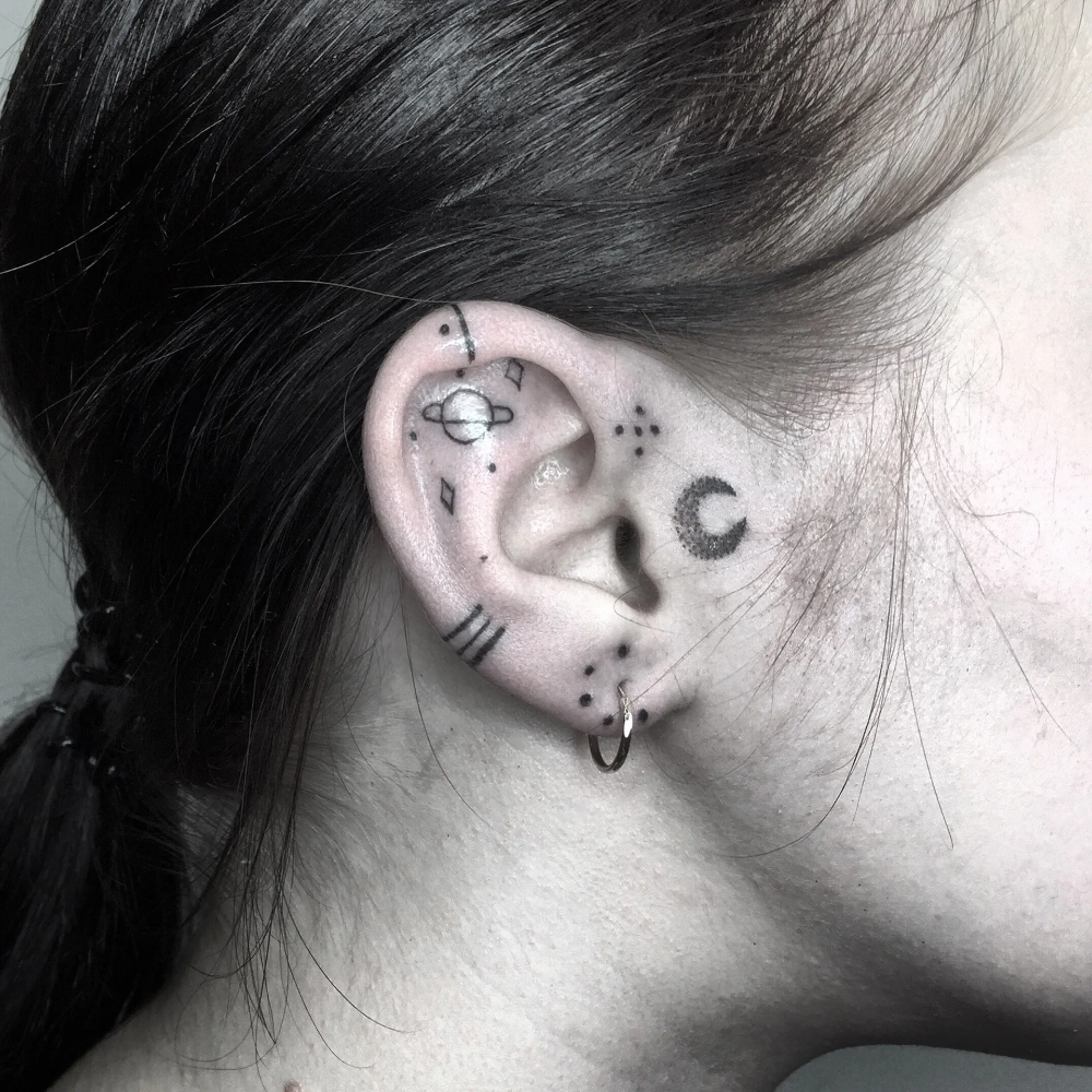 Behind The Ear Tattoo 32