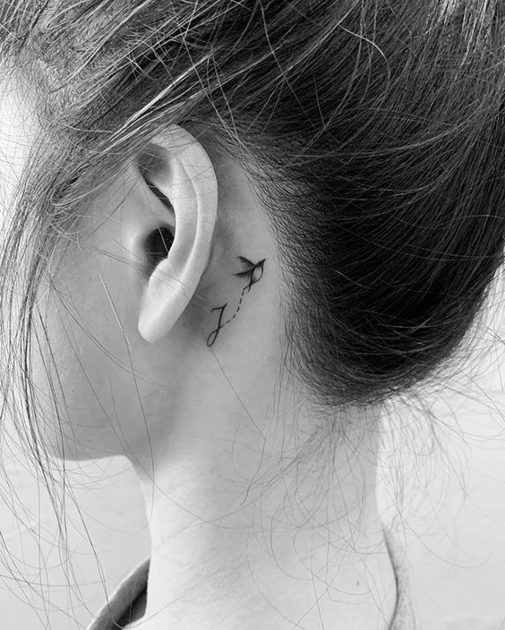 Behind The Ear Tattoo 40