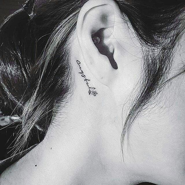 Behind The Ear Tattoo 48