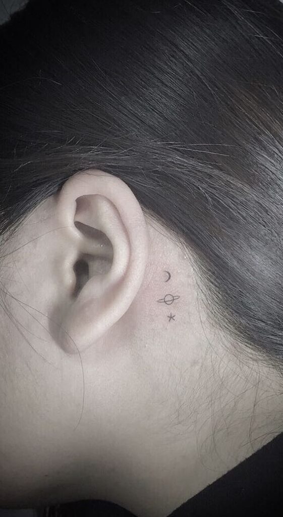 Behind The Ear Tattoo 49