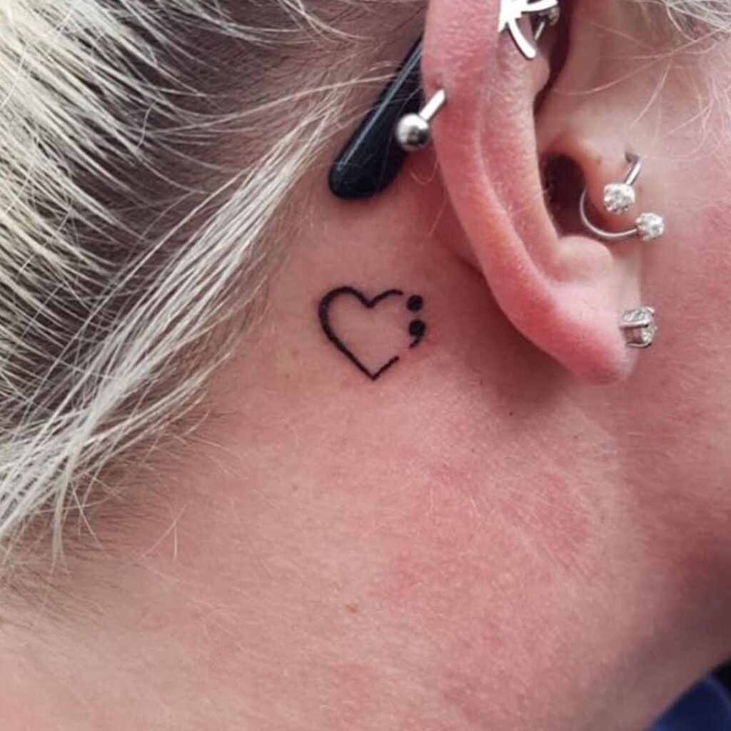 Behind The Ear Tattoo 62