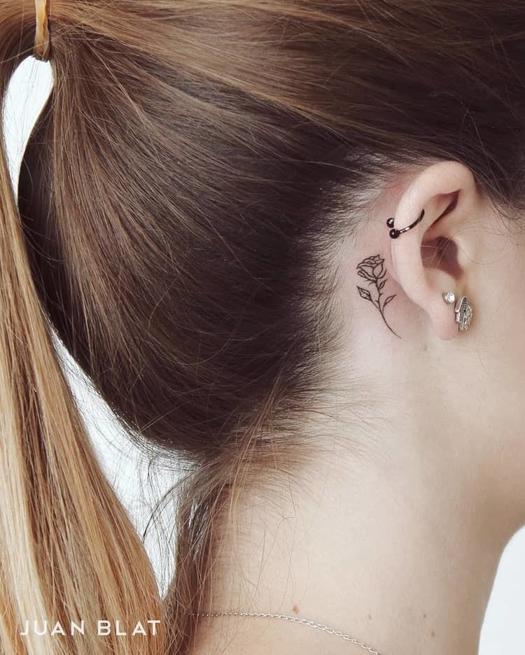 Behind The Ear Tattoo 68