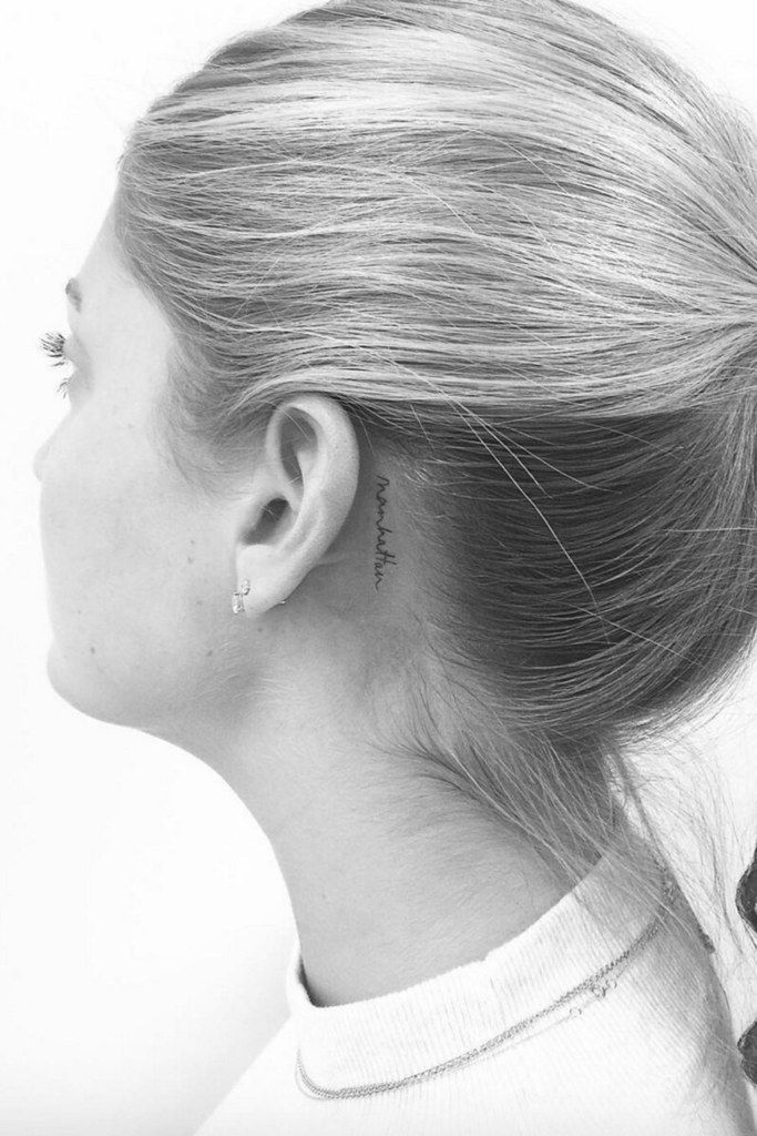 Behind The Ear Tattoo 70