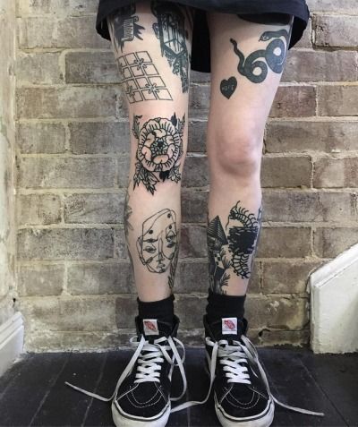 Knee Tattoos 124