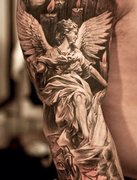 Guardian Angel Tattoos 114
