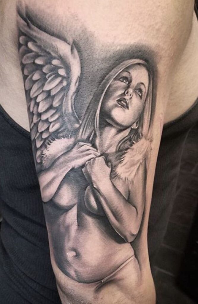 Guardian Angel Tattoos 70
