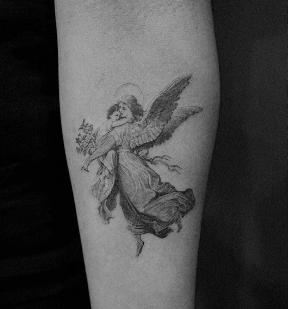 Guardian Angel Tattoos 83